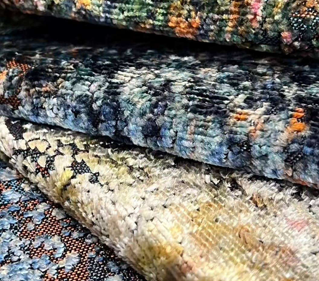 JBL High Quality Jacqurard Velvet Fabric Fashion New Collection Brilliant Colors Pattern Morden Style Jacquard Velvet for Sofa